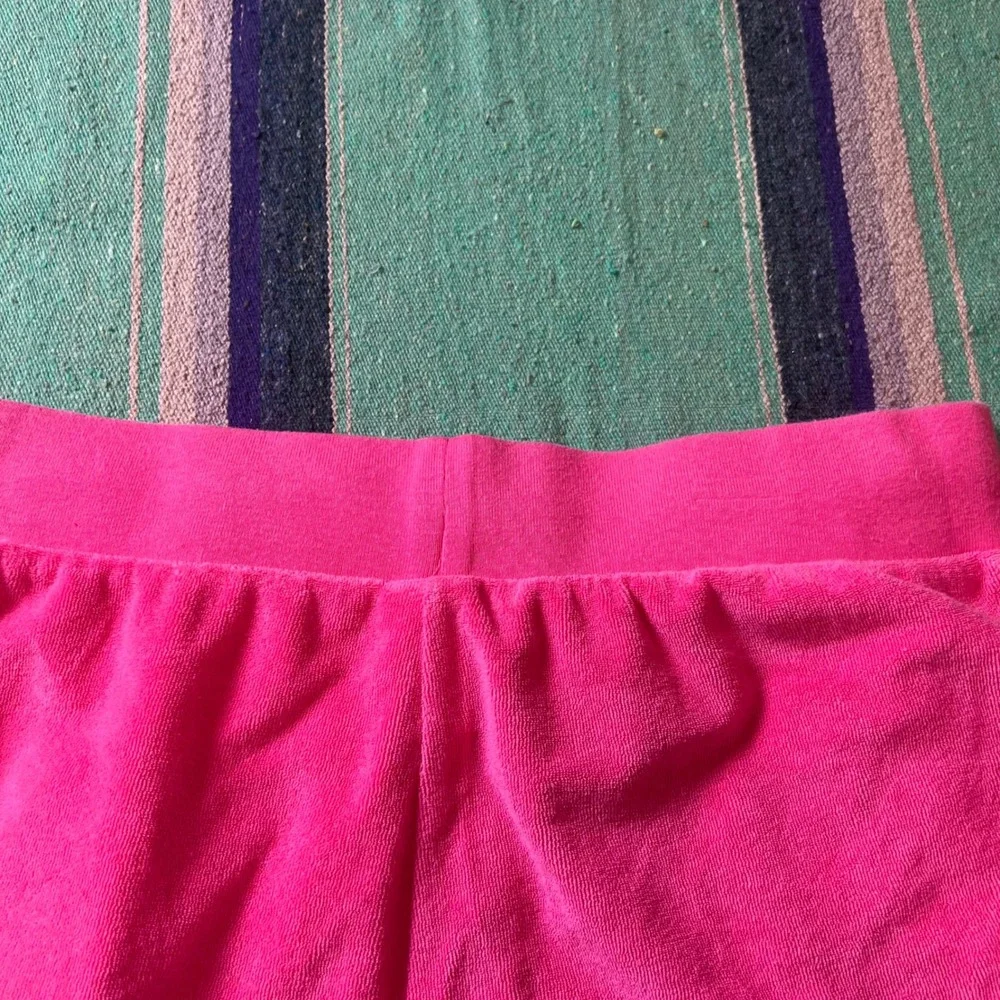 Xhilaration Terry Cloth Shorts Girls XL 14/16 Hot Pink Neon Drawstring Lounge